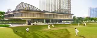 Lodha Adrina Amenities - A Cricket ground with a full-sized cricket pitch